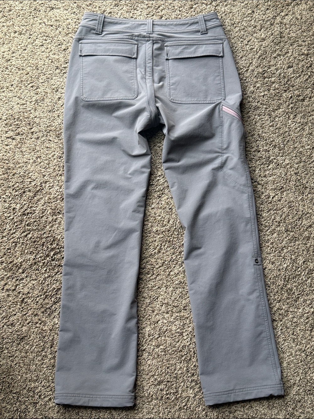 SheFly Women’s gray/purple technical Outdoor Pants w/hidden zipper, Sz. 6 - Picture 9 of 14